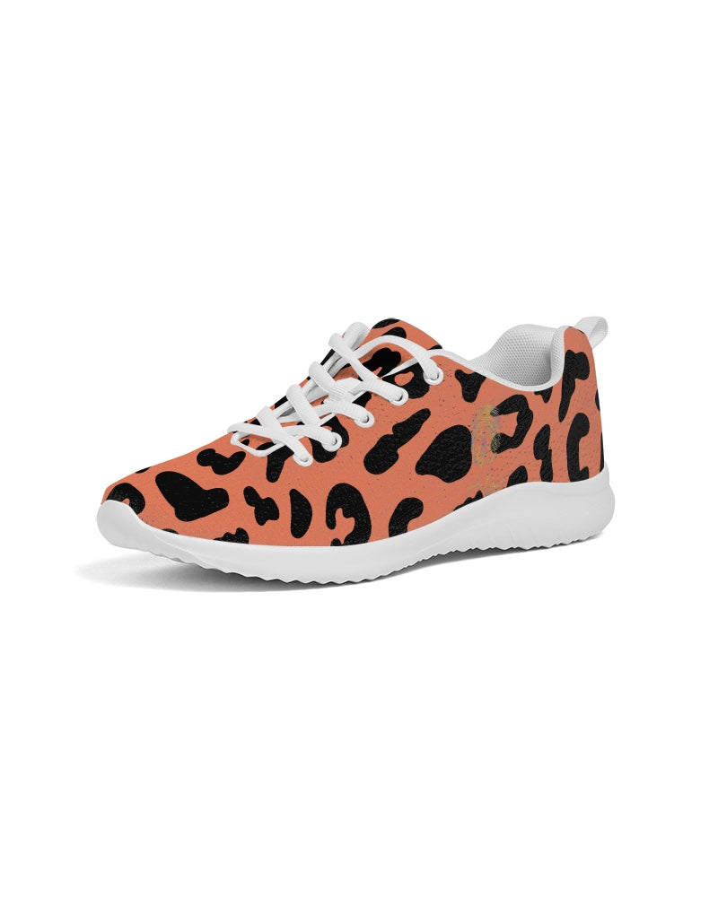 Coral animal print identity Women's Athletic Shoe