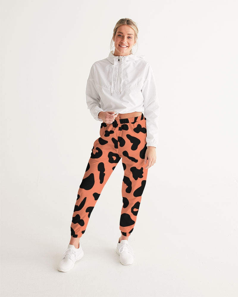Coral animal print identity Women's Track Pants