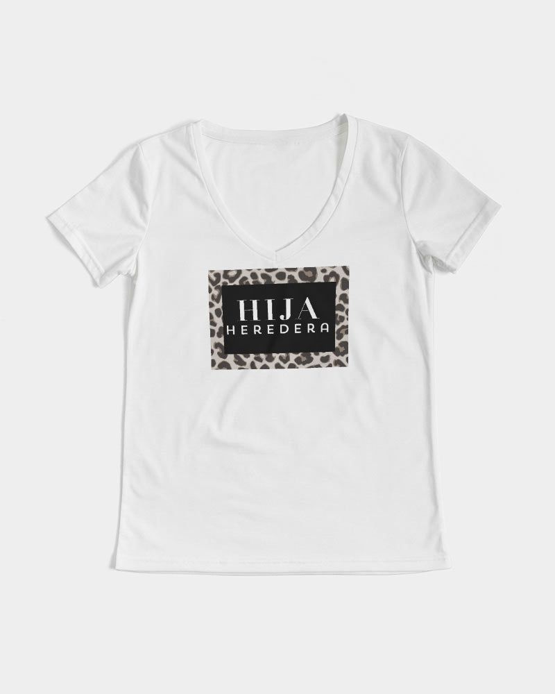 Hija Heredera Animal print Women's V-Neck Tee By Identity Designs