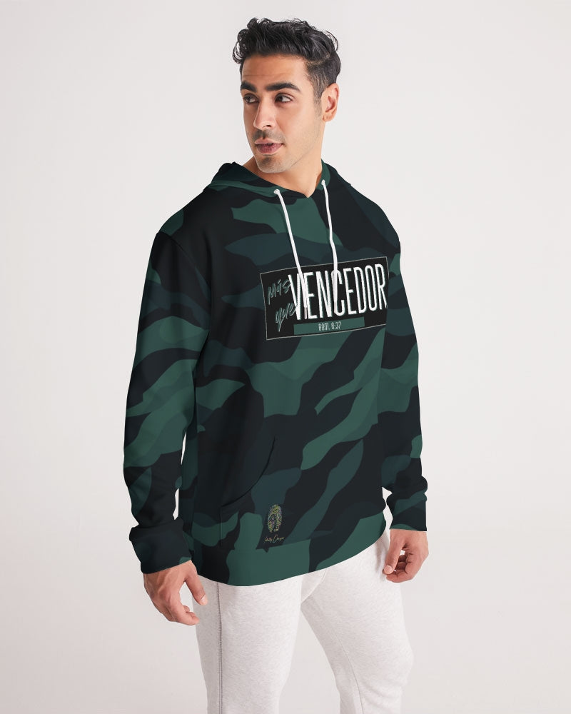 Mas Que Vencedor Green Camo Men's Hoodie by Identity Designs