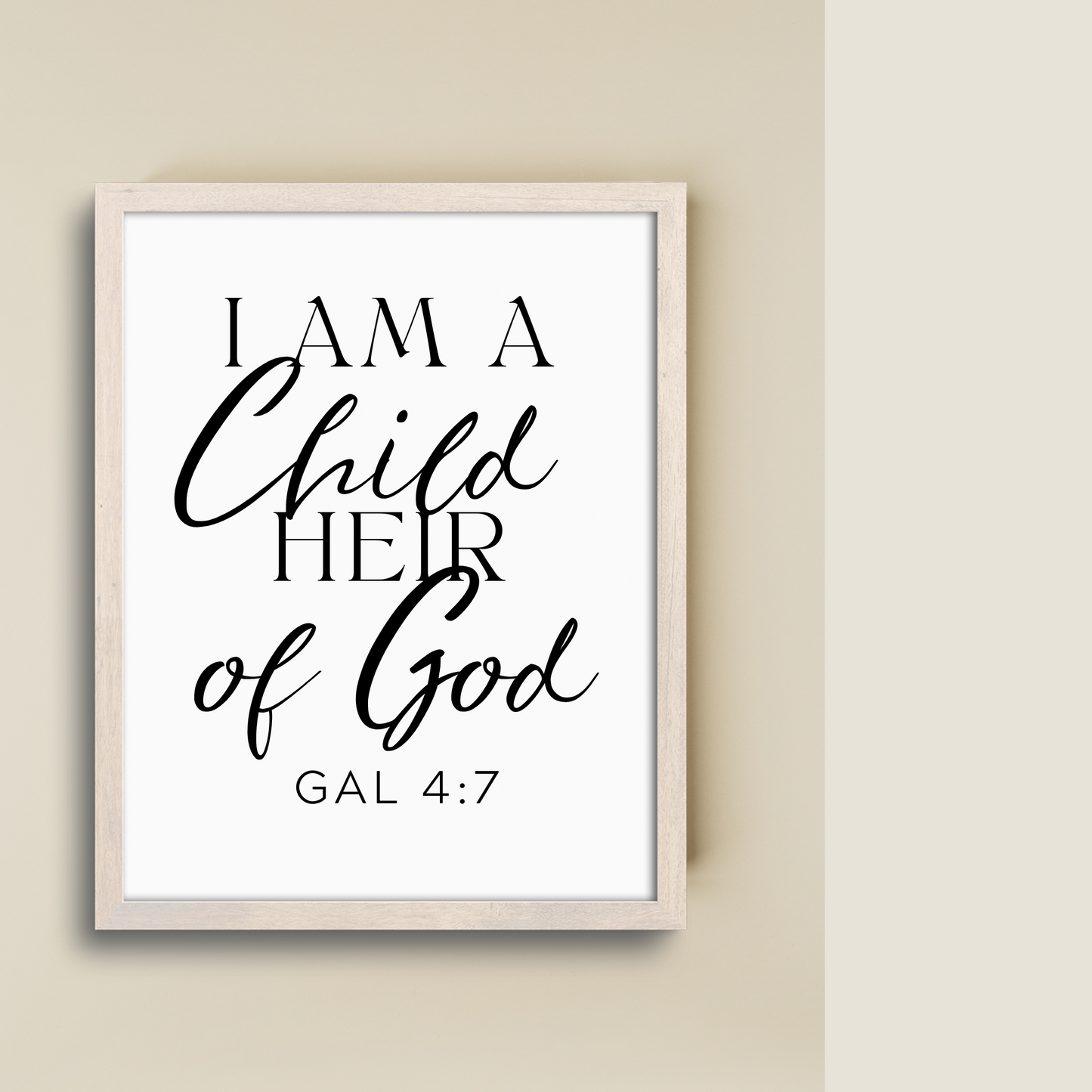 Wall decor Child of God Heir
