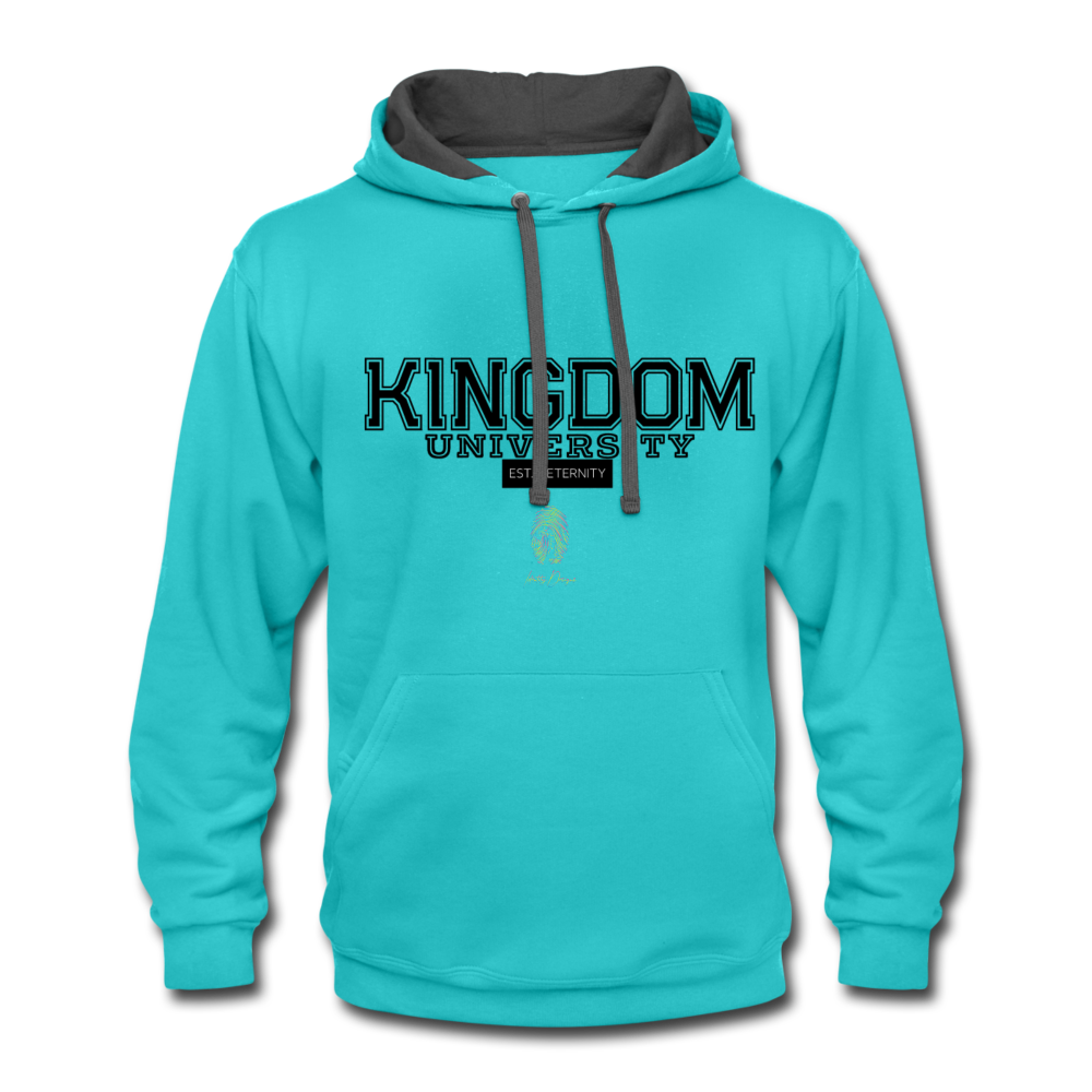 Kingdom University Hoodie - scuba blue/asphalt