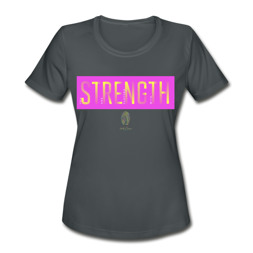 You are clothed in strength - charcoal