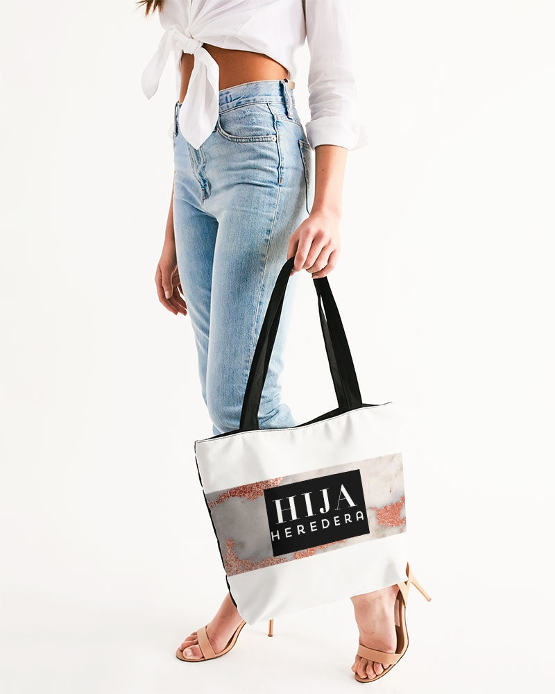 Hija Heredera rose gold Canvas Zip Tote By Identity Designs