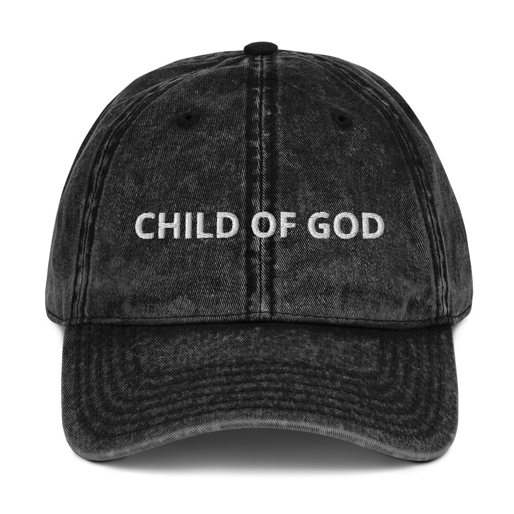 CHILD OF GOD- Denim Vintage Cotton Twill Cap