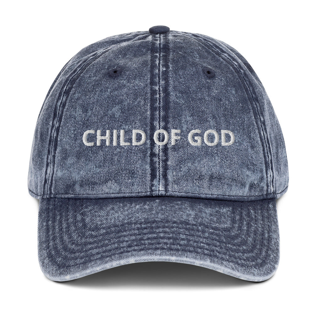 CHILD OF GOD- Denim Vintage Cotton Twill Cap